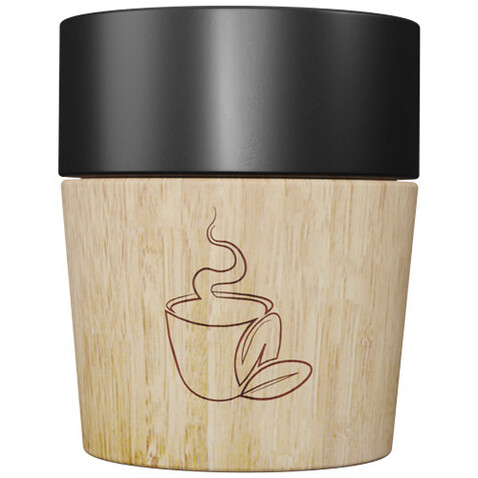 SCX.design D05 magnetischer Keramik-Kaffeebecher, schwarz bedrucken, Art.-Nr. 1PX08690