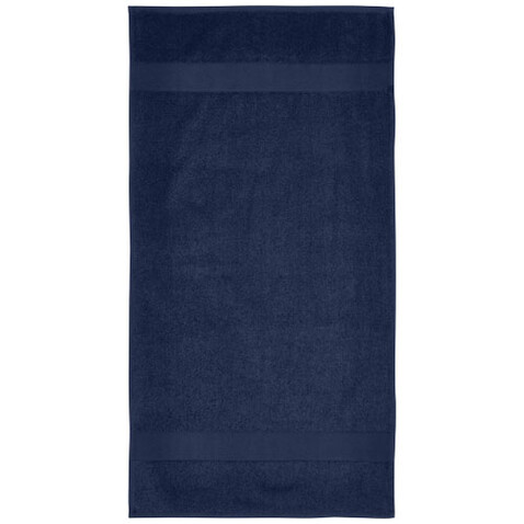 Charlotte 450 g/m² Baumwollhandtuch 50 x 100 cm, navy bedrucken, Art.-Nr. 11700155