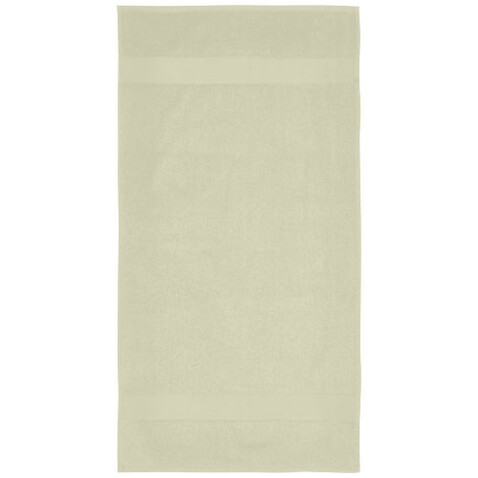 Charlotte 450 g/m² Baumwollhandtuch 50 x 100 cm, hellgrau bedrucken, Art.-Nr. 11700180