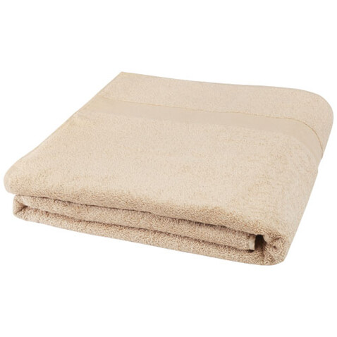 Evelyn 450 g/m² Baumwollhandtuch 100 x 180 cm, beige bedrucken, Art.-Nr. 11700302