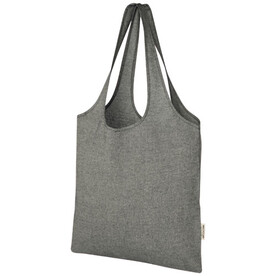 Pheebs 150 g/m² recycelte Tragetasche 7L, heather schwarz bedrucken, Art.-Nr. 12064190 Pheebs 150 g/m² recycelte Tragetasche 7L, heather schwarz bedrucken, Art.-Nr. 12064190