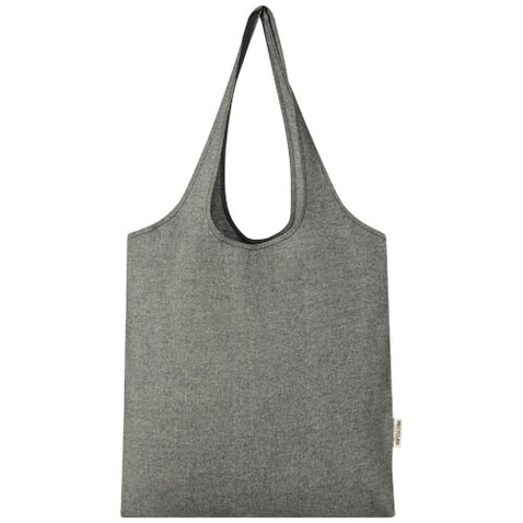 Pheebs 150 g/m² recycelte Tragetasche 7L, heather schwarz bedrucken, Art.-Nr. 12064190