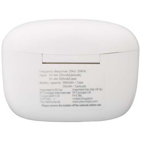Essos 2.0 True Wireless Auto-Pair-Ohrhörer mit Etui, weiss bedrucken, Art.-Nr. 12429001
