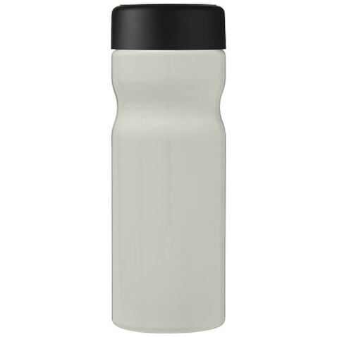 H2O Active® Eco Base 650 ml Sportflasche mit Drehdeckel, elfenbeinweiß, schwarz bedrucken, Art.-Nr. 21043511