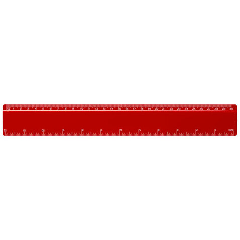Refari 30 cm Lineal aus recyceltem Kunststoff, rot bedrucken, Art.-Nr. 21046821 Refari 30 cm Lineal aus recyceltem Kunststoff, rot bedrucken, Art.-Nr. 21046821
