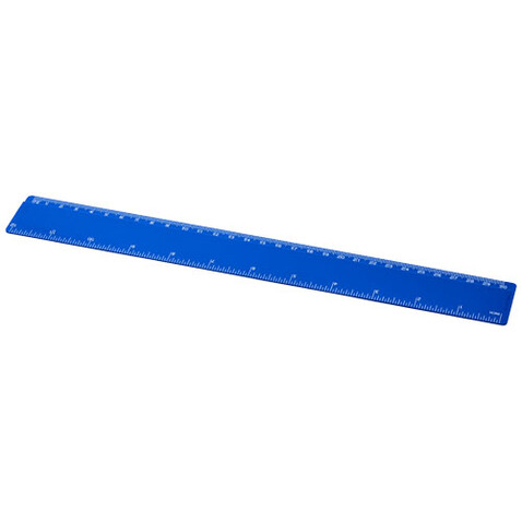 Refari 30 cm Lineal aus recyceltem Kunststoff, blau bedrucken, Art.-Nr. 21046852