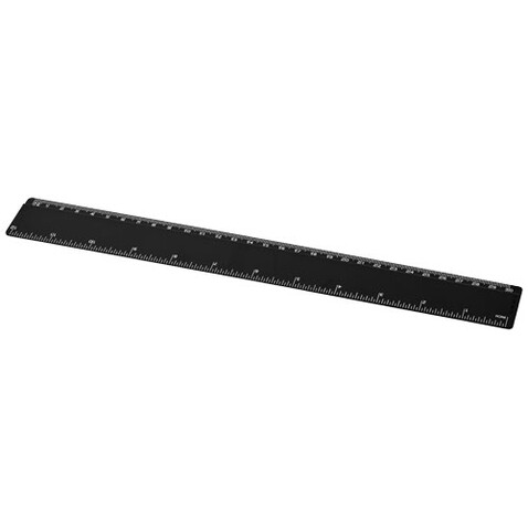Refari 30 cm Lineal aus recyceltem Kunststoff, schwarz bedrucken, Art.-Nr. 21046890