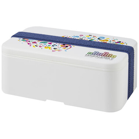 MIYO Lunchbox, weiss, blau bedrucken, Art.-Nr. 21046900