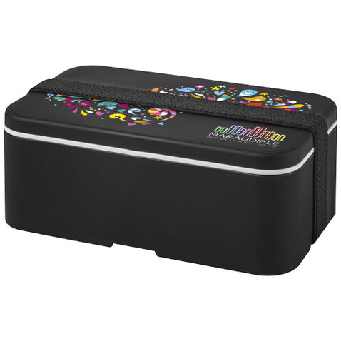 MIYO Lunchbox, schwarz, schwarz bedrucken, Art.-Nr. 21046990