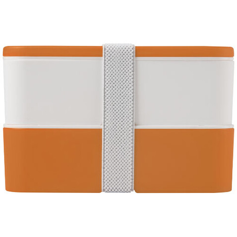 MIYO Doppel-Lunchbox, orange, weiss, weiss bedrucken, Art.-Nr. 21047006 MIYO Doppel-Lunchbox, orange, weiss, weiss bedrucken, Art.-Nr. 21047006