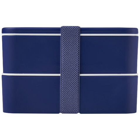 MIYO Doppel-Lunchbox, blau, blau, blau bedrucken, Art.-Nr. 21047052 MIYO Doppel-Lunchbox, blau, blau, blau bedrucken, Art.-Nr. 21047052