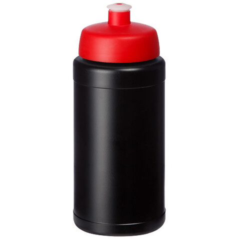 Baseline® Plus 500 ml Sportflasche, rot, schwarz bedrucken, Art.-Nr. 22020021