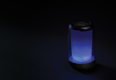 Lightboom 5W Lautsprecher aus RCS recyceltem Kunststoff schwarz bedrucken, Art.-Nr. P329.461