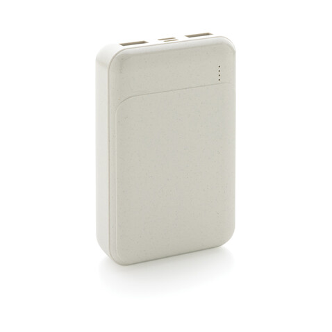 10.000 mAh Powerbank aus RCS Standard recyceltem Kunststoff weiß bedrucken, Art.-Nr. P322.663