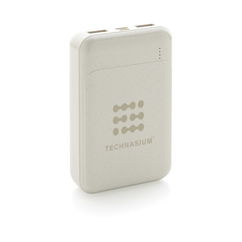 10.000 mAh Powerbank aus RCS Standard recyceltem Kunststoff weiß bedrucken, Art.-Nr. P322.663
