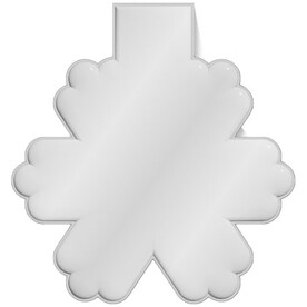 RFX™ M-10 Reflektierender PVC-Magnet Schneeflocke, weiss bedrucken, Art.-Nr. 1PR06701
