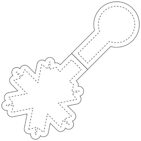 RFX™ M-10 Reflektierender TPU-Magnet Schneeflocke, weiss bedrucken, Art.-Nr. 1PR06801