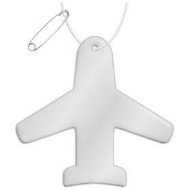 RFX™ H-09 Reflektierender TPU-Anhänger Flugzeugs, weiss bedrucken, Art.-Nr. 1PR08101