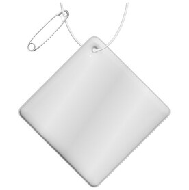 RFX™ H-09 Reflektierender TPU-Anhänger Diamant, klein, weiss bedrucken, Art.-Nr. 1PR08301
