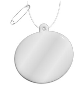 RFX™ H-09 ovaler reflektierender PVC-Anhänger, weiss bedrucken, Art.-Nr. 1PR08601
