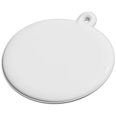 RFX™ H-09 ovaler reflektierender TPU-Anhänger, weiss bedrucken, Art.-Nr. 1PR08701