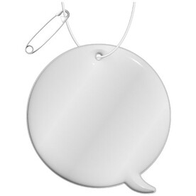 RFX™ H-09 Reflektierender Callout-PVC-Anhänger, weiss bedrucken, Art.-Nr. 1PR08801