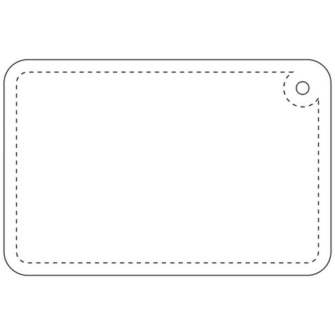 RFX™ H-10 Rechteckiger, reflektierender TPU-Anhänger, klein, weiss bedrucken, Art.-Nr. 1PR09501
