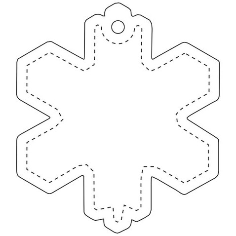 RFX™ H-10 Reflektierender TPU-Anhänger Schneeflocke, weiss bedrucken, Art.-Nr. 1PR09901