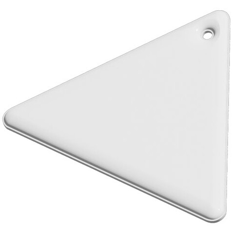 RFX™ H-12 Dreieckiger reflektierender TPU-Anhänger, weiss bedrucken, Art.-Nr. 1PR10101