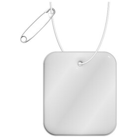 RFX™ H-20 rechteckiger reflektierender PVC-Anhänger XXL, weiss bedrucken, Art.-Nr. 1PR12001