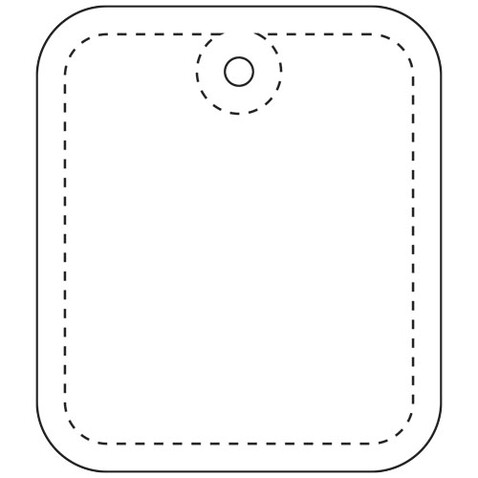 RFX™ H-20 rechteckiger reflektierender PVC-Anhänger XXL, weiss bedrucken, Art.-Nr. 1PR12001