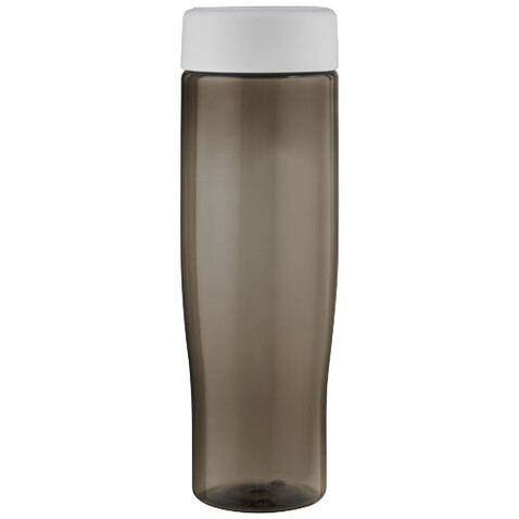 H2O Active® Eco Tempo 700 ml Wasserflasche mit Drehdeckel, weiss, kohle bedrucken, Art.-Nr. 21045001