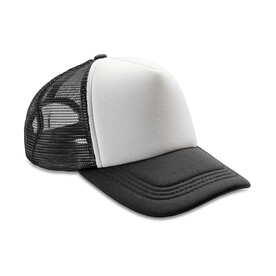 Result Caps Detroit ½ Mesh Truckers Cap, Black/White, One Size bedrucken, Art.-Nr. 013341500