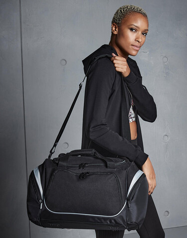 Quadra Pro Team Locker Bag, French Navy/Black/White, One Size bedrucken, Art.-Nr. 018302810