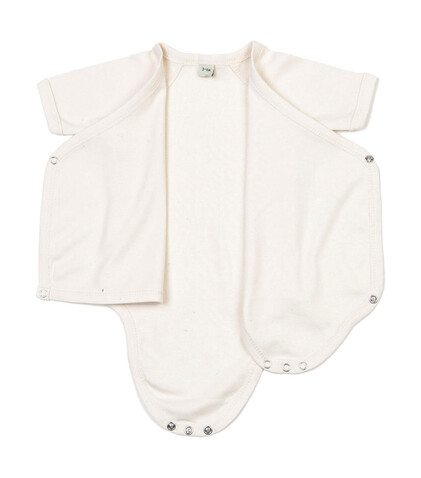 BabyBugz Baby Kimono Bodysuit, Organic Natural, 6-12 bedrucken, Art.-Nr. 023470083 BabyBugz Baby Kimono Bodysuit, Organic Natural, 6-12 bedrucken, Art.-Nr. 023470083