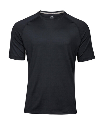 Tee Jays COOLdry Tee, Black, XL bedrucken, Art.-Nr. 037541016