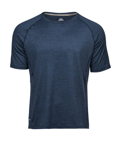 Tee Jays COOLdry Tee, Navy Melange, 3XL bedrucken, Art.-Nr. 037542098