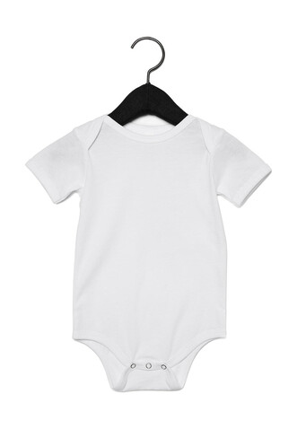 Bella Baby Jersey Short Sleeve One Piece, White, 3-6 bedrucken, Art.-Nr. 046060002