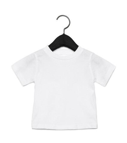 Bella Baby Jersey Short Sleeve Tee, White, 3-6 bedrucken, Art.-Nr. 048060002