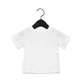 Bella Baby Jersey Short Sleeve Tee, White, 6-12 bedrucken, Art.-Nr. 048060003