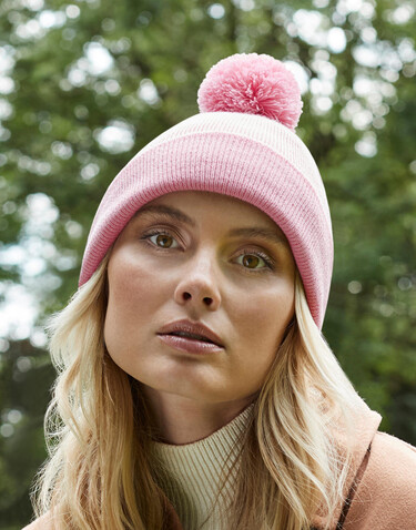 Beechfield Original Pom Pom Beanie, Orange, One Size bedrucken, Art.-Nr. 056694100