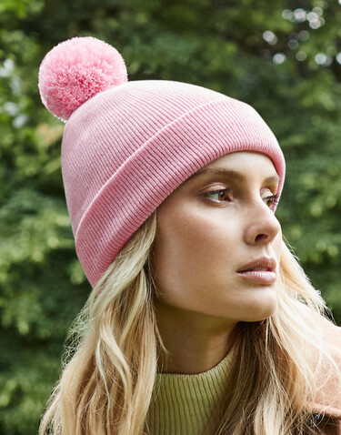 Beechfield Original Pom Pom Beanie, Orange, One Size bedrucken, Art.-Nr. 056694100