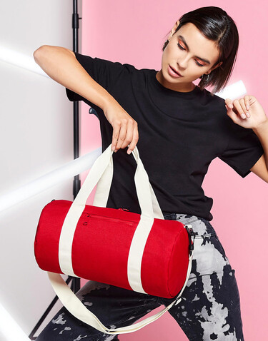 Bag Base Mini Barrel Bag, Classic Pink/White, One Size bedrucken, Art.-Nr. 060294490