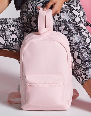 Bag Base Mini Essential Fashion Backpack, Powder Pink, One Size bedrucken, Art.-Nr. 064294410