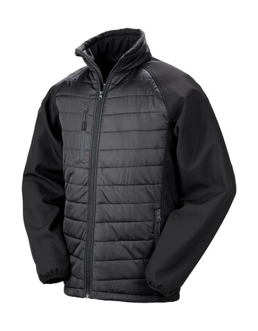 Result Compass Padded Softshell, Black/Black, XL bedrucken, Art.-Nr. 084331776