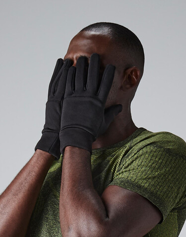 Beechfield Softshell Sports Tech Gloves, Fluorescent Yellow, S/M bedrucken, Art.-Nr. 089696051