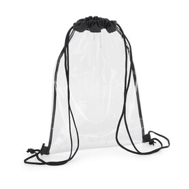 Bag Base Clear Gymsac, Clear/Black, One Size bedrucken, Art.-Nr. 092290640