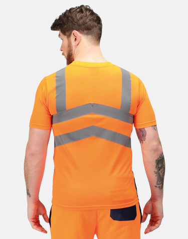 Regatta Pro Hi Vis T-Shirt, Orange/Navy, XL bedrucken, Art.-Nr. 101174666