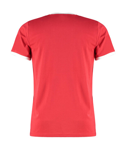 Kustom Kit Fashion Fit Ringer Tee, Light Grey Marl/Black, XS bedrucken, Art.-Nr. 108111992