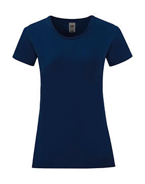 Fruit of the Loom Ladies` Iconic 150 T, Navy, L bedrucken, Art.-Nr. 112012005